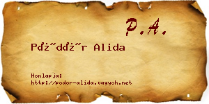 Pödör Alida névjegykártya